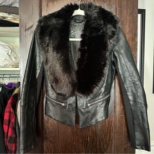 Black Faux Leather Romeo & Juliet Couture - Sz XS